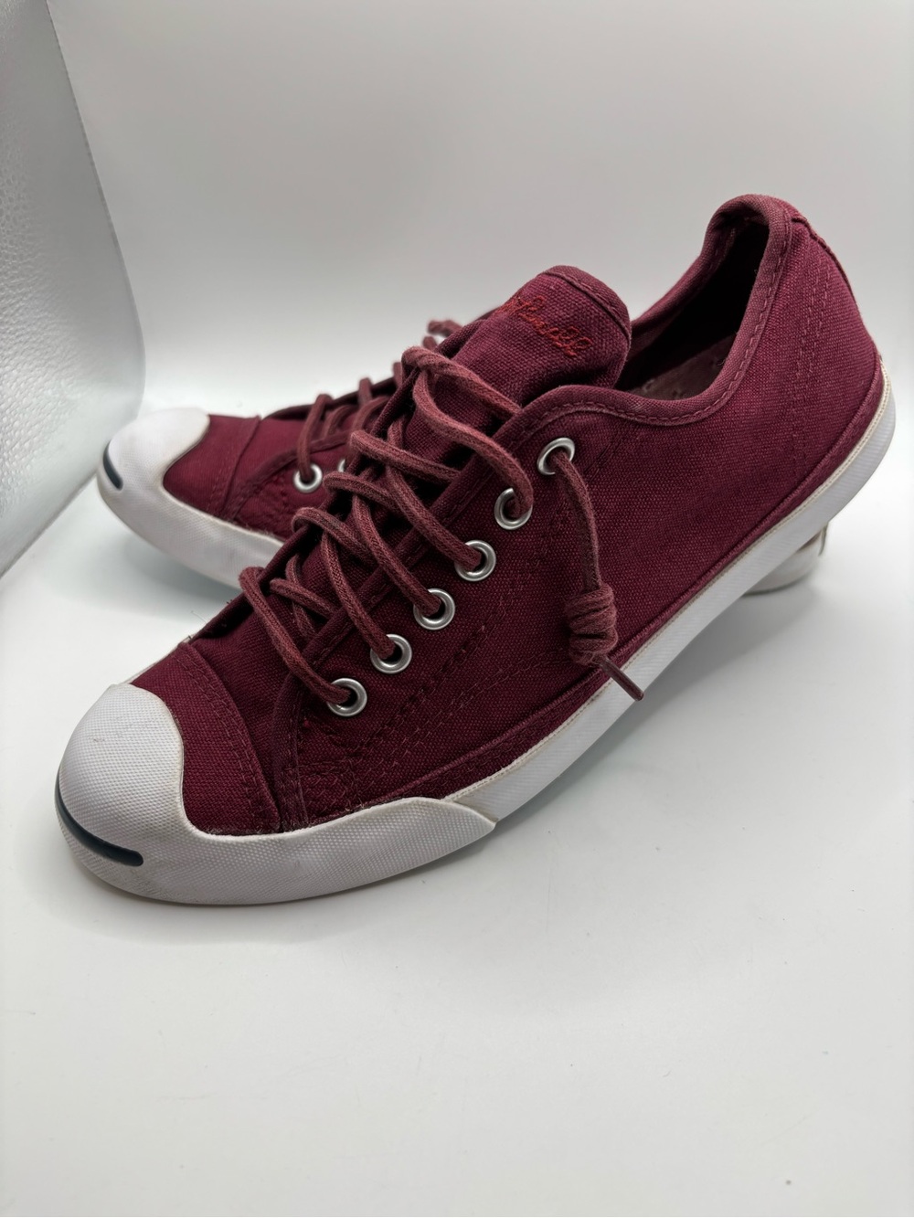 CONVERSE JACK PURCELL Sneakers Unisex Canvas 150513C Burgundy Women 8.5 Men 6.5